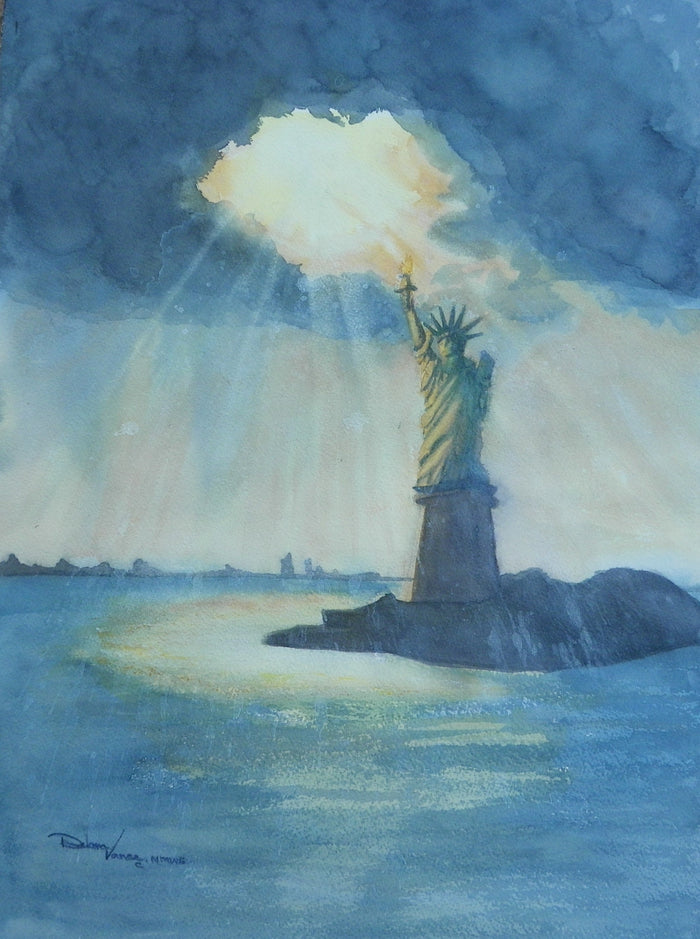 God Bless Lady Liberty - Original Painting