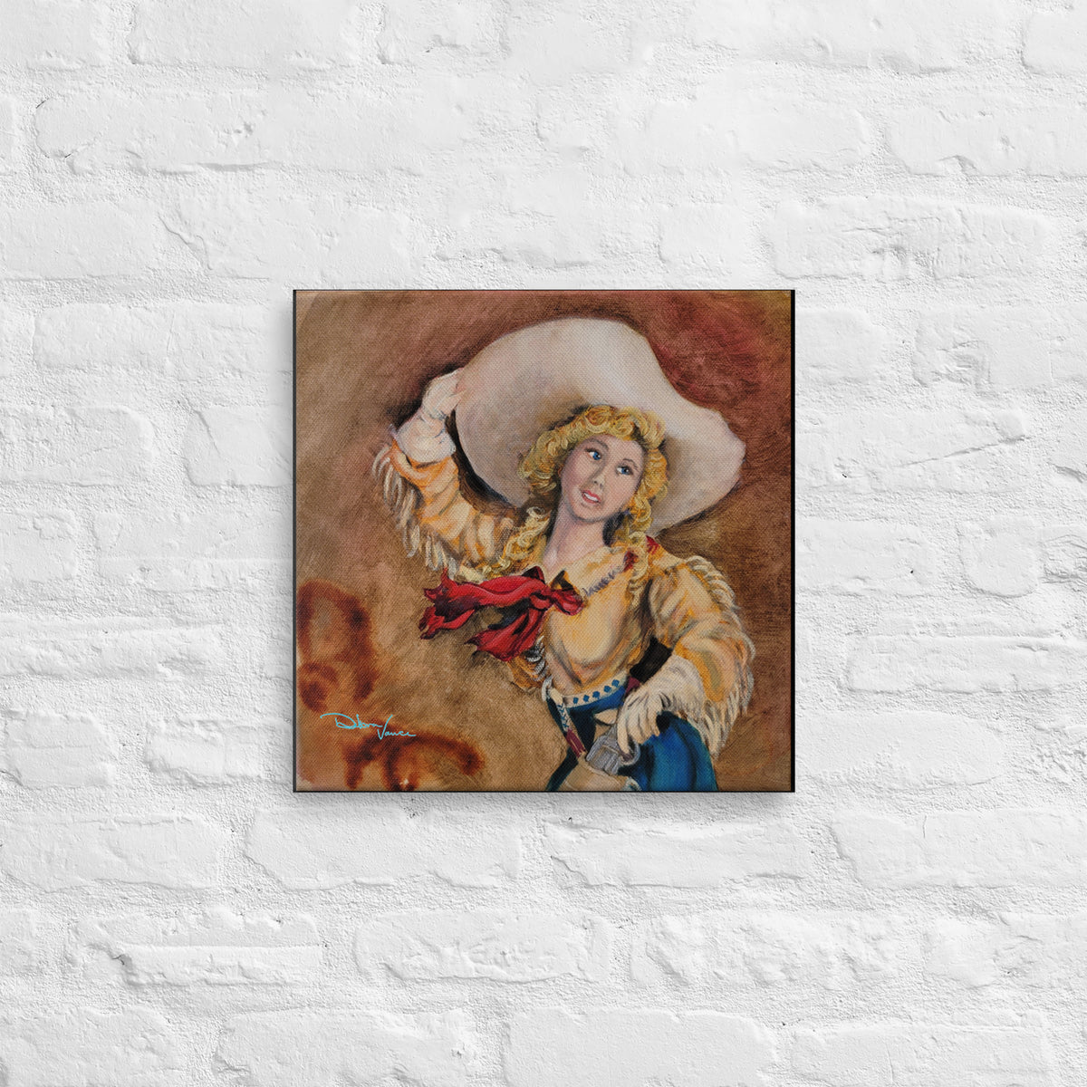 Rootin' Tootin' Cowgirls 16 x 16 Canvas Print