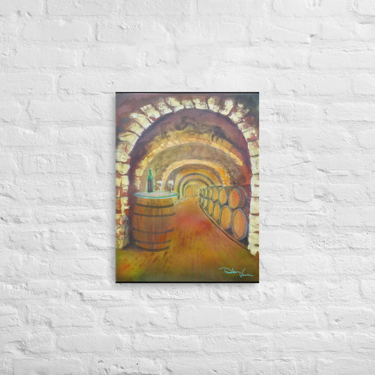 "Angel's Share"  Wine Barrel Cave 20 x 16 Canvas