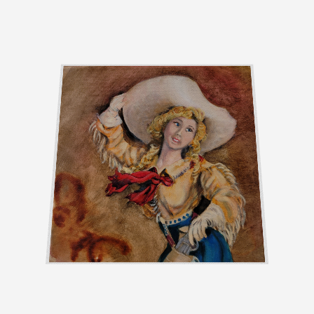 Western Cowgirl motif Women's Scarf. Contains Debra Vance Art Original painting on the scarf.